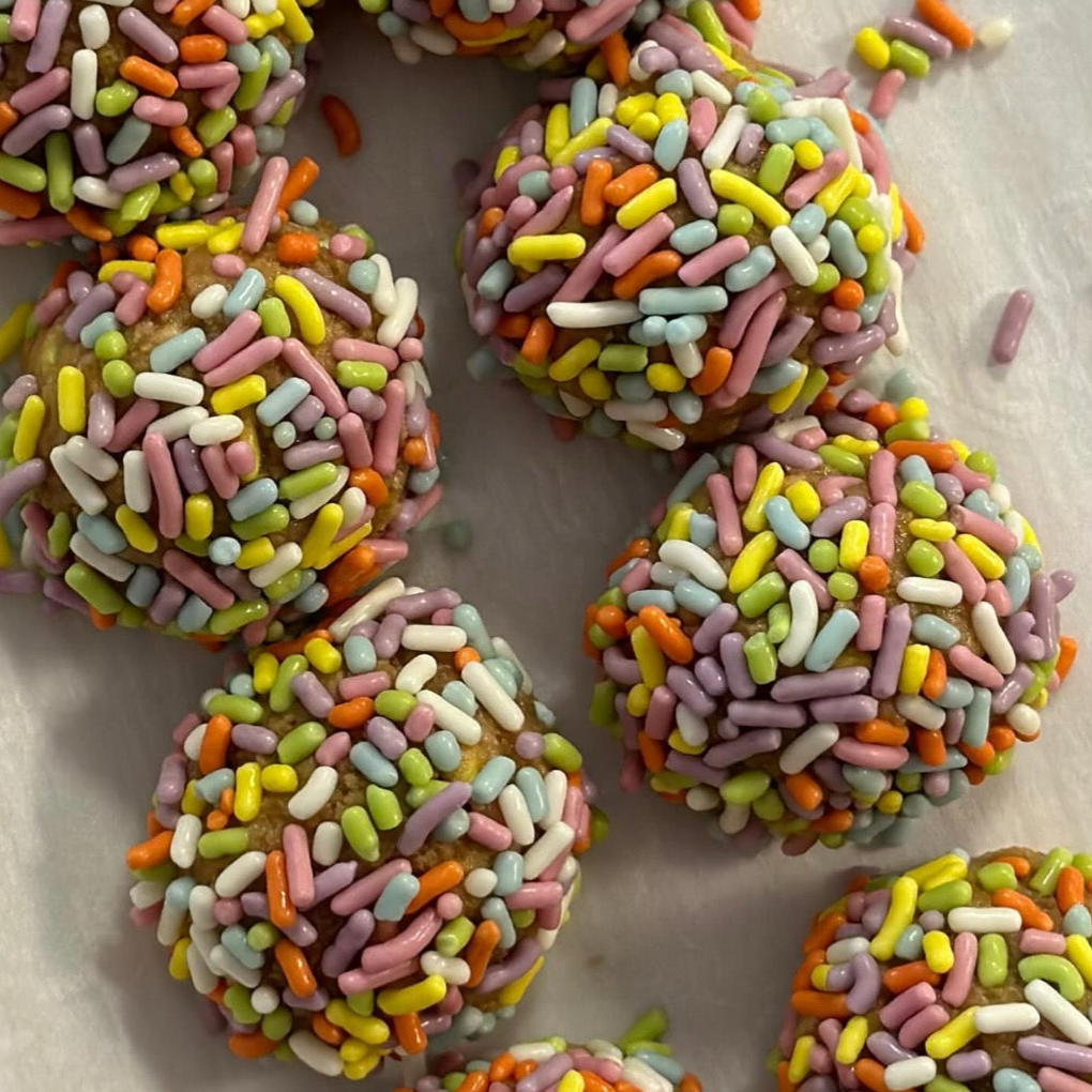 Birthday Cake Protein Balls
