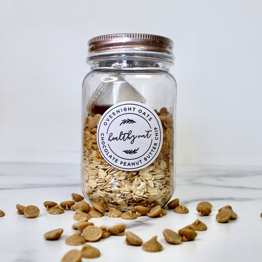 Chocolate Peanut Butter Chip Overnight Oats